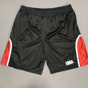 NBA Brand Basketball Shorts Mens Extra Large Black Logoman Graphic With Pockets